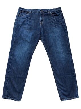 Lucky Brand 221 Original Straight Mens 42x32 Blue Denim Jeans Casual Vintage